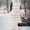 дълъг елек от полярна лисица