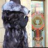 Парка от естествен косъм на сребърна лисица