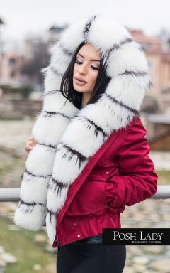 зимно яке с разкошна яка от лисиз