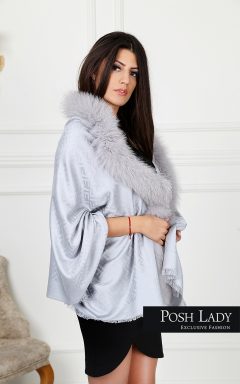 Пелерина “Spring Finland Fox Cape – Grey”