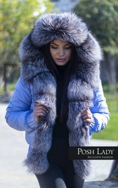 Яке с качулка и косъм Фрост "Blue Sky Passion"