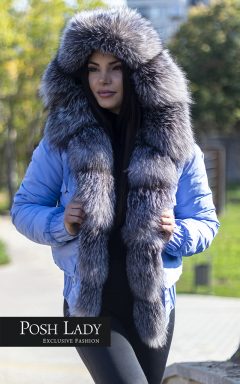 Яке с качулка и косъм Фрост "Blue Sky Passion"