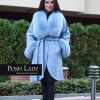 Палто с голяма яка от лисица "Blue Star Alpaca"