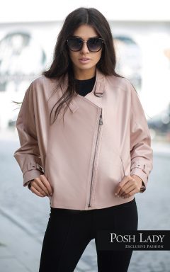 Кожено яке "Pink Shade"
