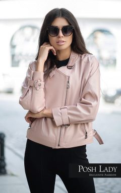 Кожено яке "Pink Shade"