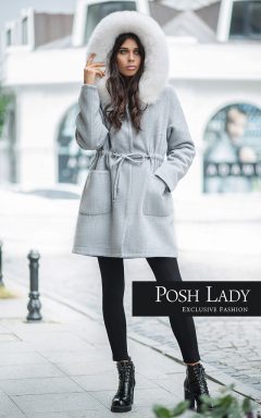 Палто с качулка Silver Shadow